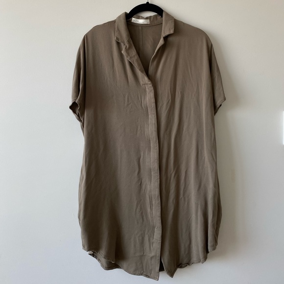 Oak + Fort Button Up Shirt Dress - Picture 1 of 5
